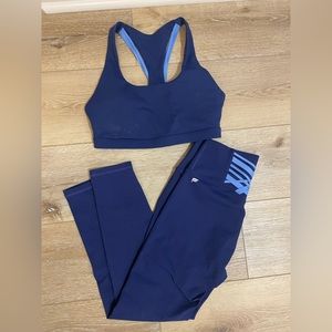 Fabletics Navy/light blue workout Set